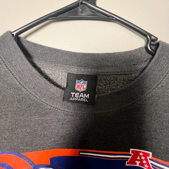 Denver Broncos Sweatshirt Men's XL Gray NFL Team Apparel Football Crewneck - Picture 4 of 8